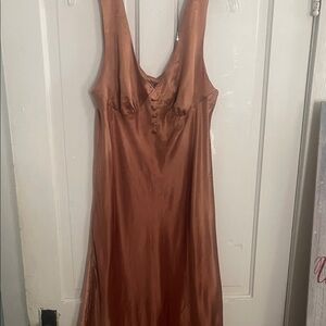 Elegant Satin Chemise in Copper